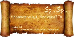 Szombathelyi Szeveréd névjegykártya